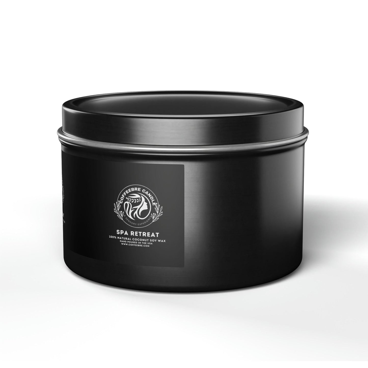 Eco-Friendly Spa Treat Scented Coconut Soy Tin Candles - COFFEEBRE
