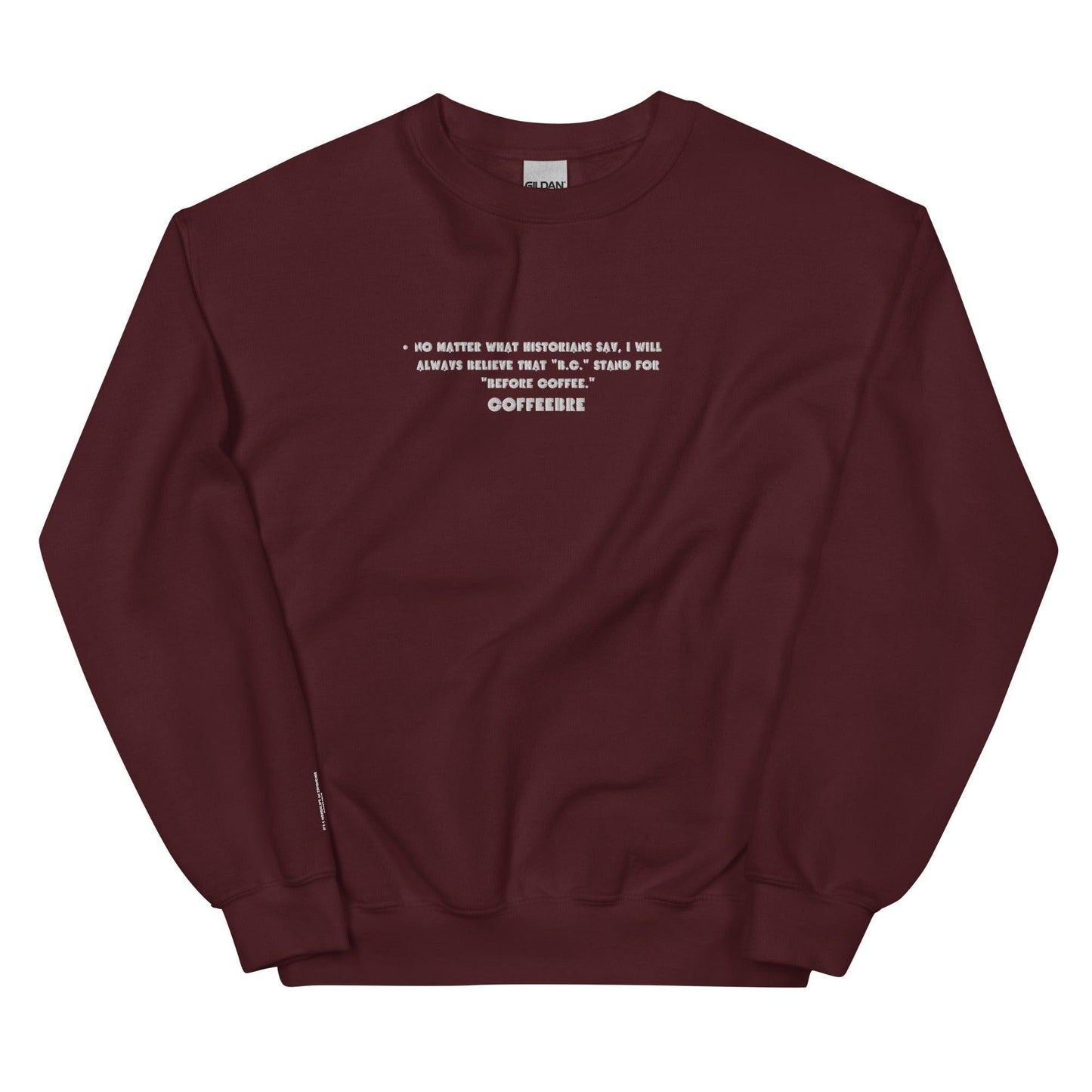 Embroidered Coffee Print Unisex Casual classic Sweatshirt - COFFEEBRE