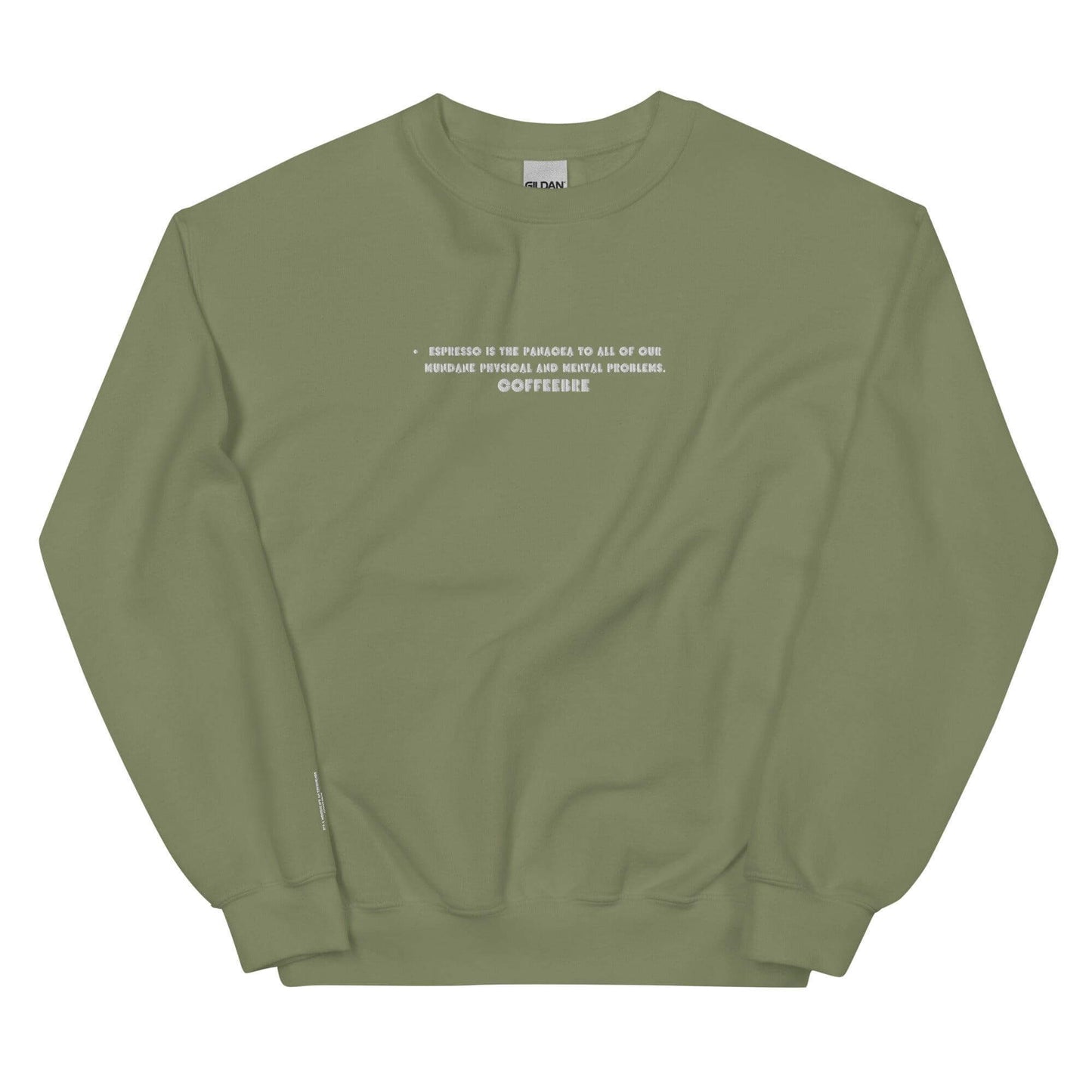 Embroidered Coffee Unisex Workout Crewneck Sweatshirt - COFFEEBRE