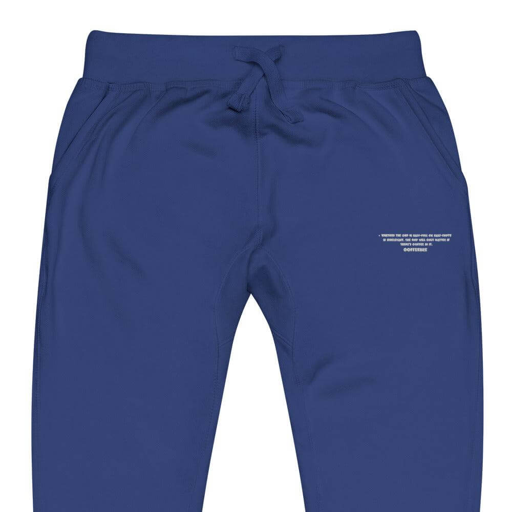 Embroidered Cuffed Unisex Fleece Sweatpants