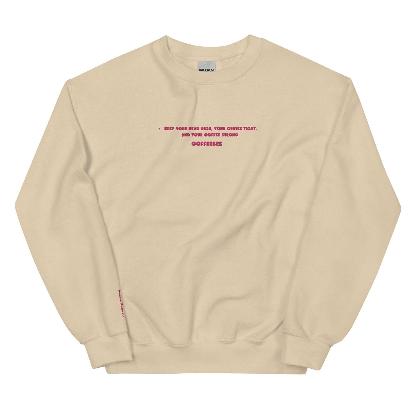 Embroidered Long Sleeve Unisex Crewneck Sweatshirt - COFFEEBRE