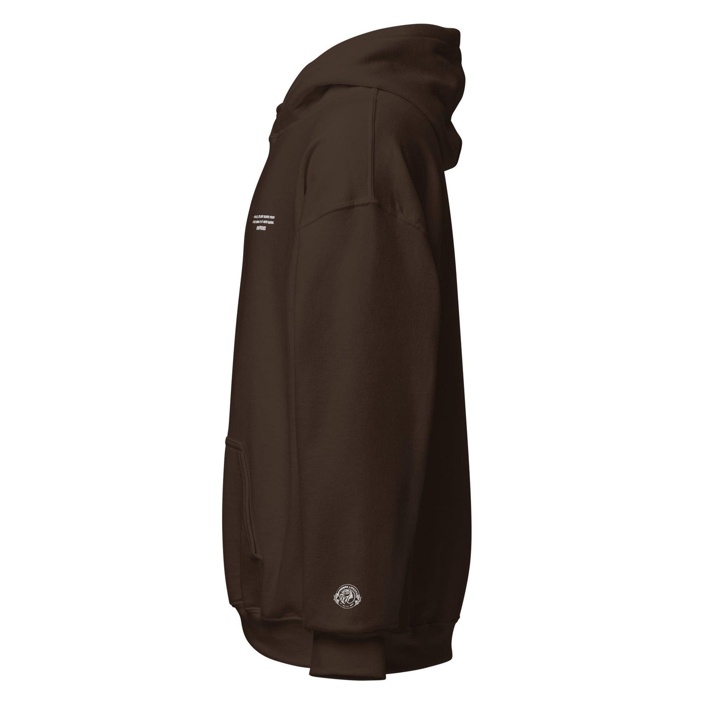 Embroidered Signature Sleeved Print Hoodie - COFFEEBRE