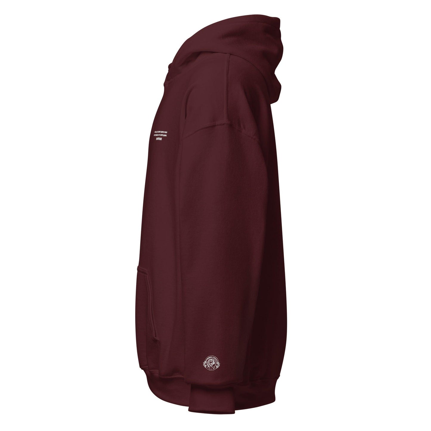Embroidered Signature Sleeved Print Hoodie - COFFEEBRE