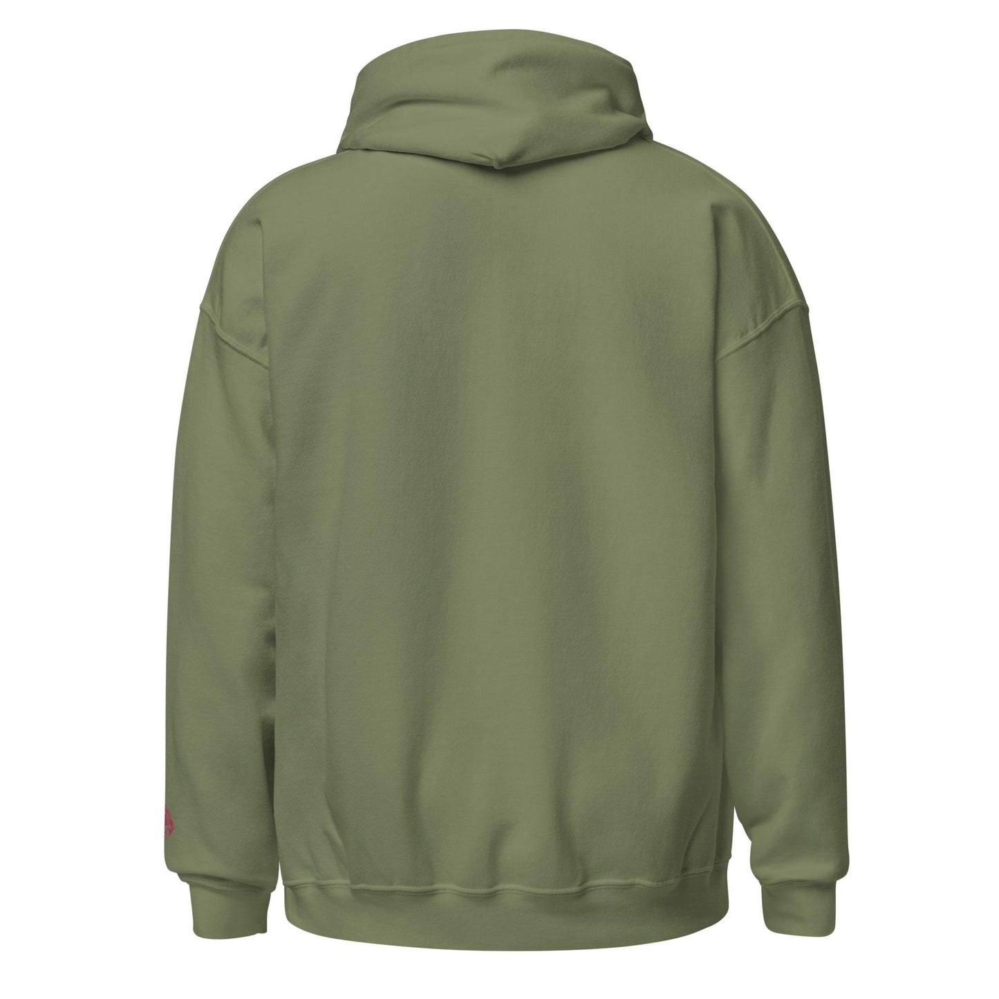 Embroidered Sleeved Print Pullover Unisex Hoodies - COFFEEBRE