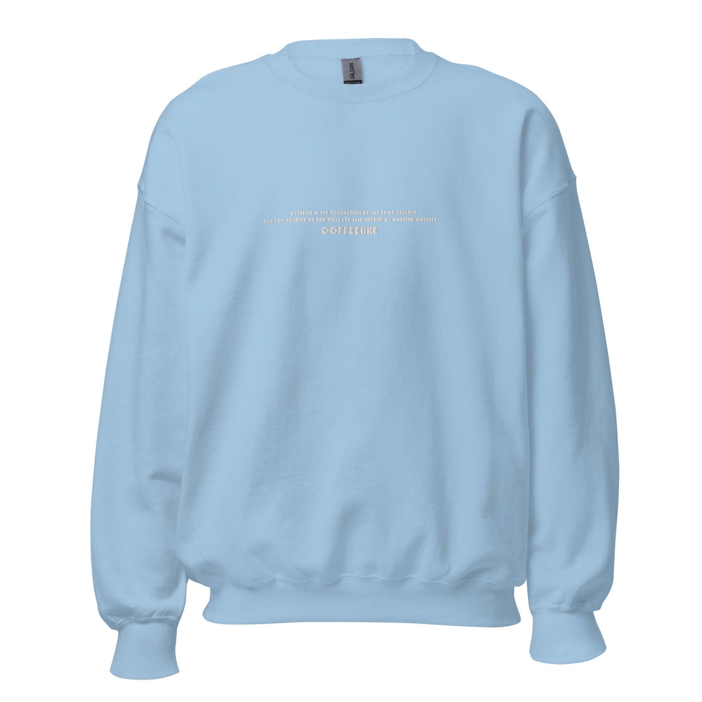 Embroidered Text Print Unisex Sweatshirt - COFFEEBRE