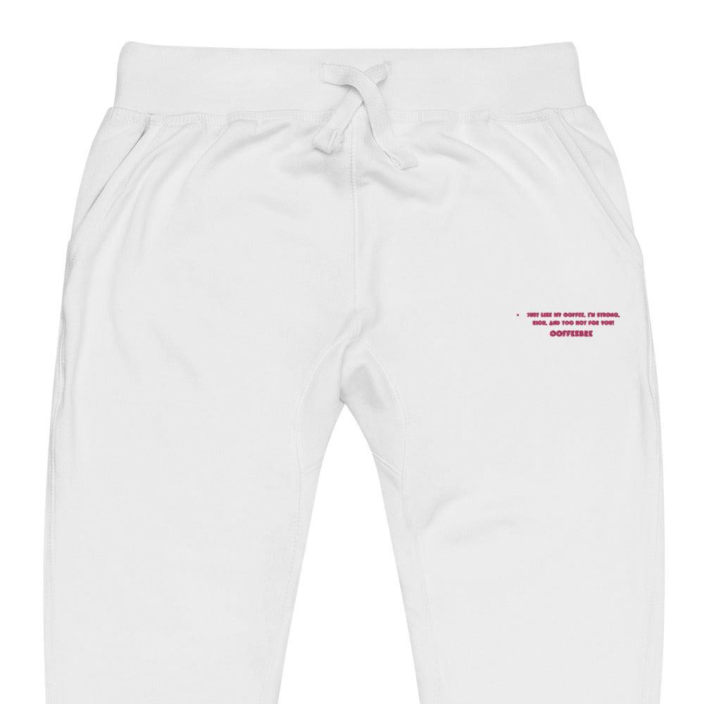 Embroidered Unisex Athleisure Fleece Sweatpants - COFFEEBRE