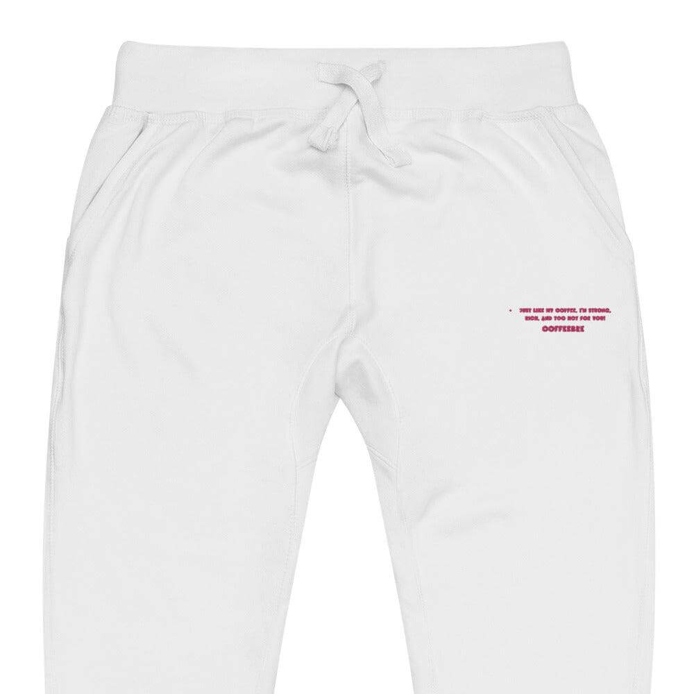 Embroidered Unisex Athleisure Fleece Sweatpants - COFFEEBRE