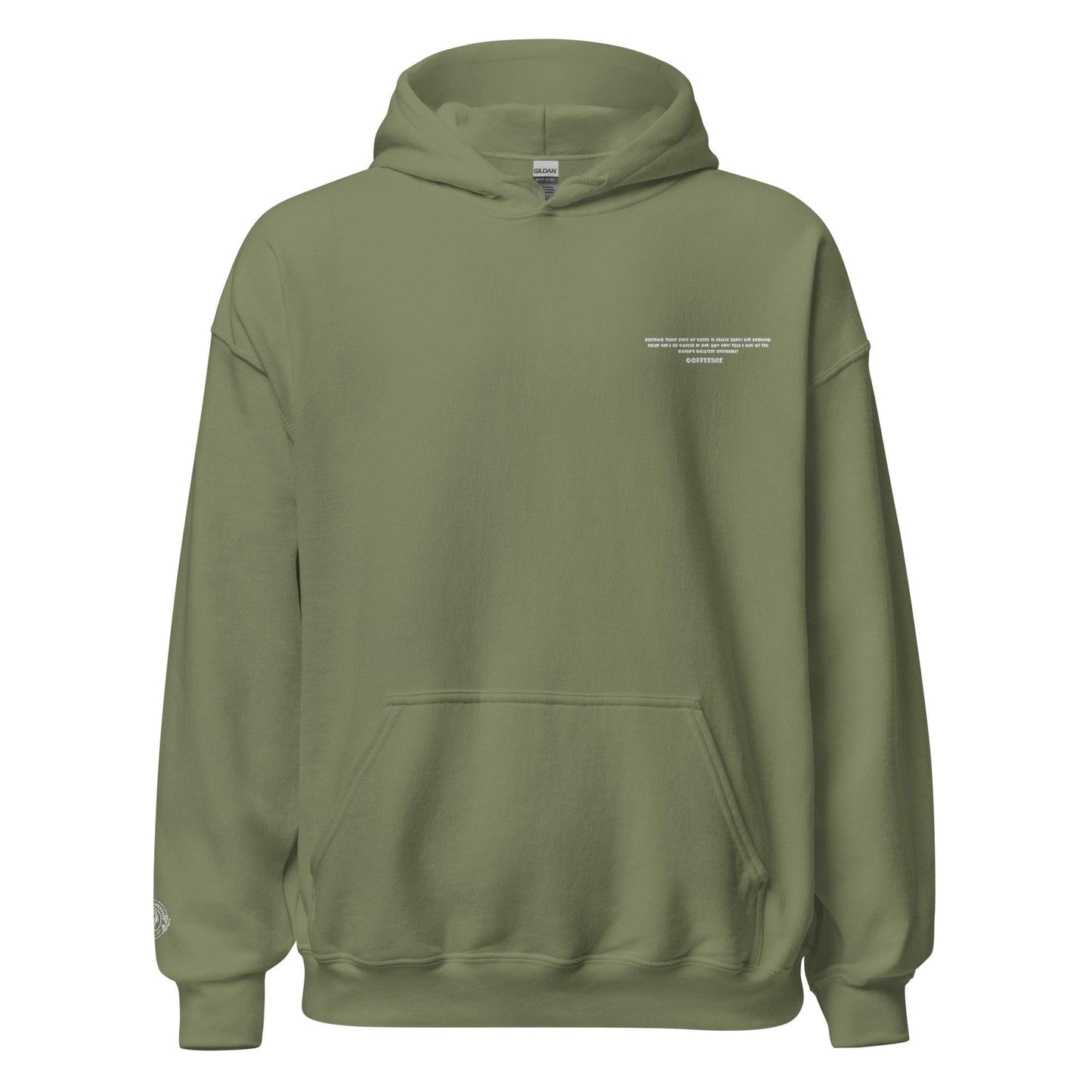 Embroidered Unisex Hoodie Sleeve Print - COFFEEBRE