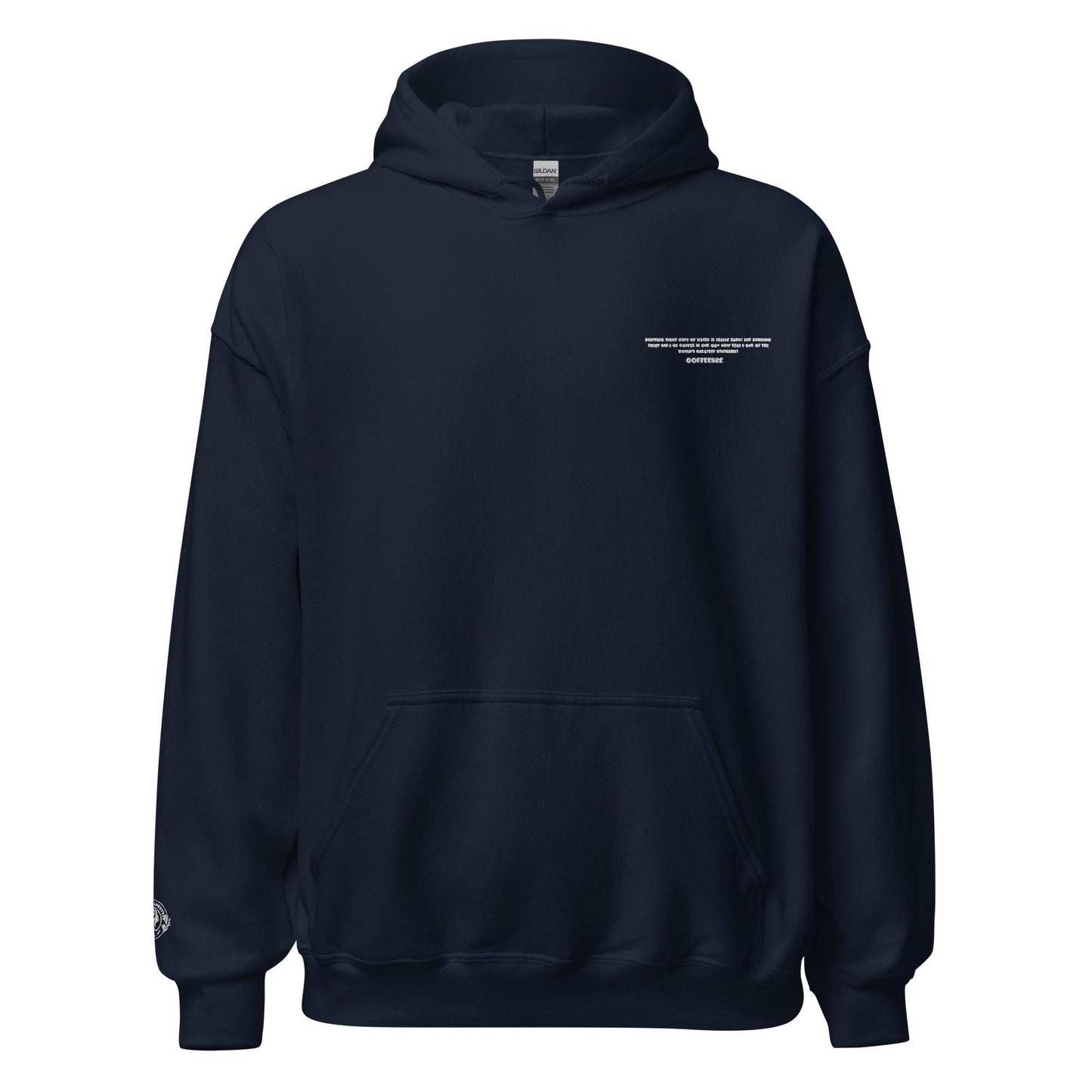 Embroidered Unisex Hoodie Sleeve Print - COFFEEBRE