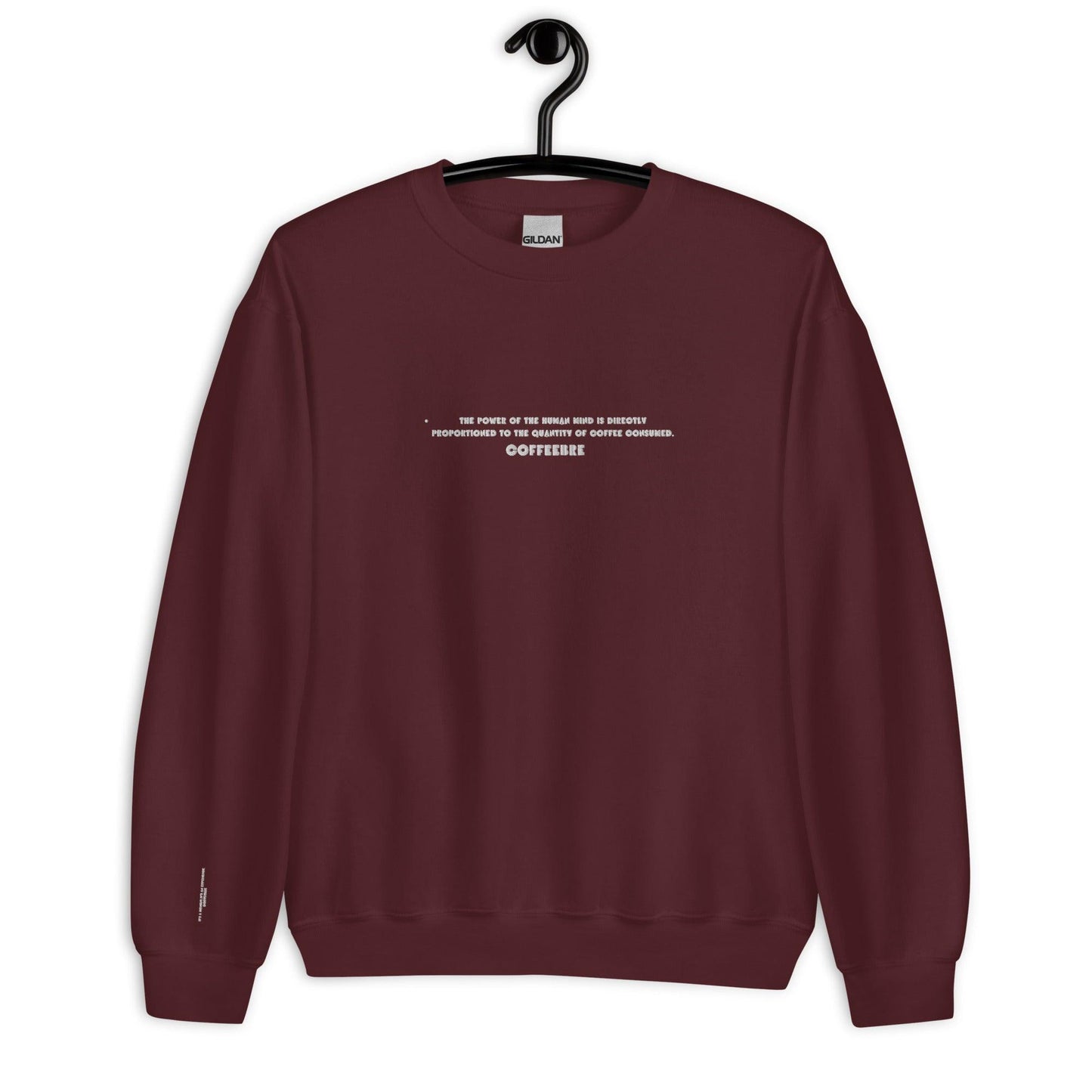 Embroidered Unisex Yoga Crewneck Sweatshirt - COFFEEBRE