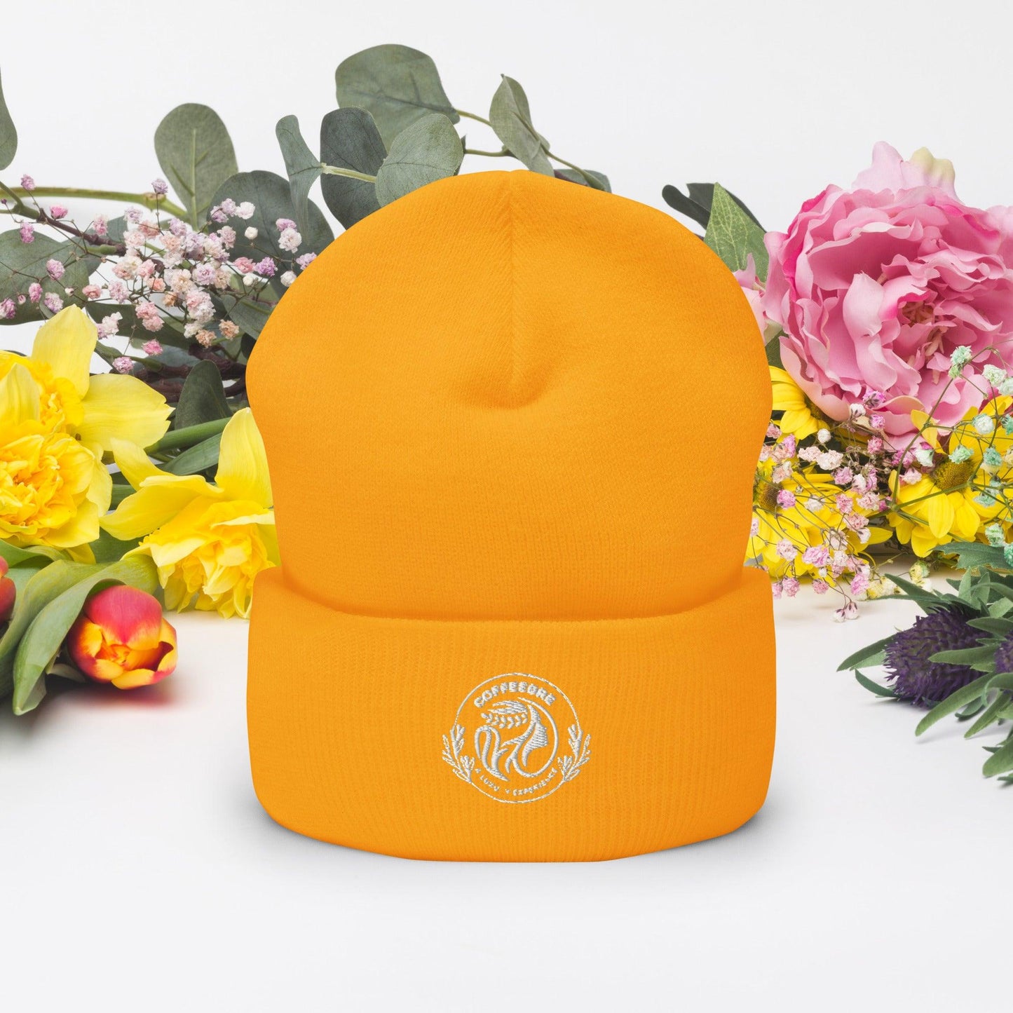 Embroidery Cuffed Beanie For Beanie Lover - COFFEEBRE