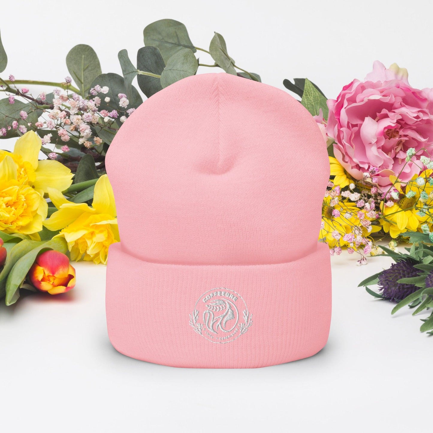 Embroidery Cuffed Beanie For Beanie Lover - COFFEEBRE