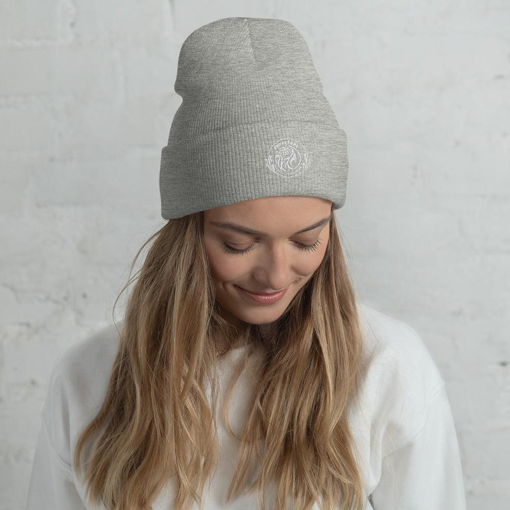 Embroidery Cuffed Beanie For Beanie Lover - COFFEEBRE
