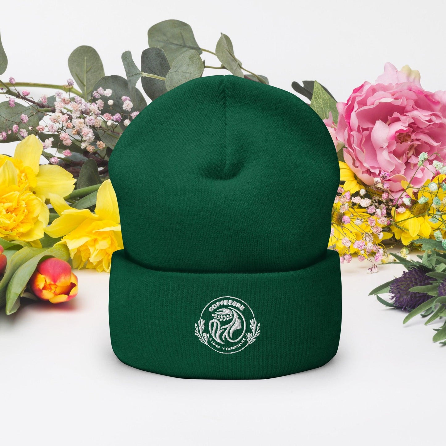 Embroidery Cuffed Beanie For Beanie Lover - COFFEEBRE