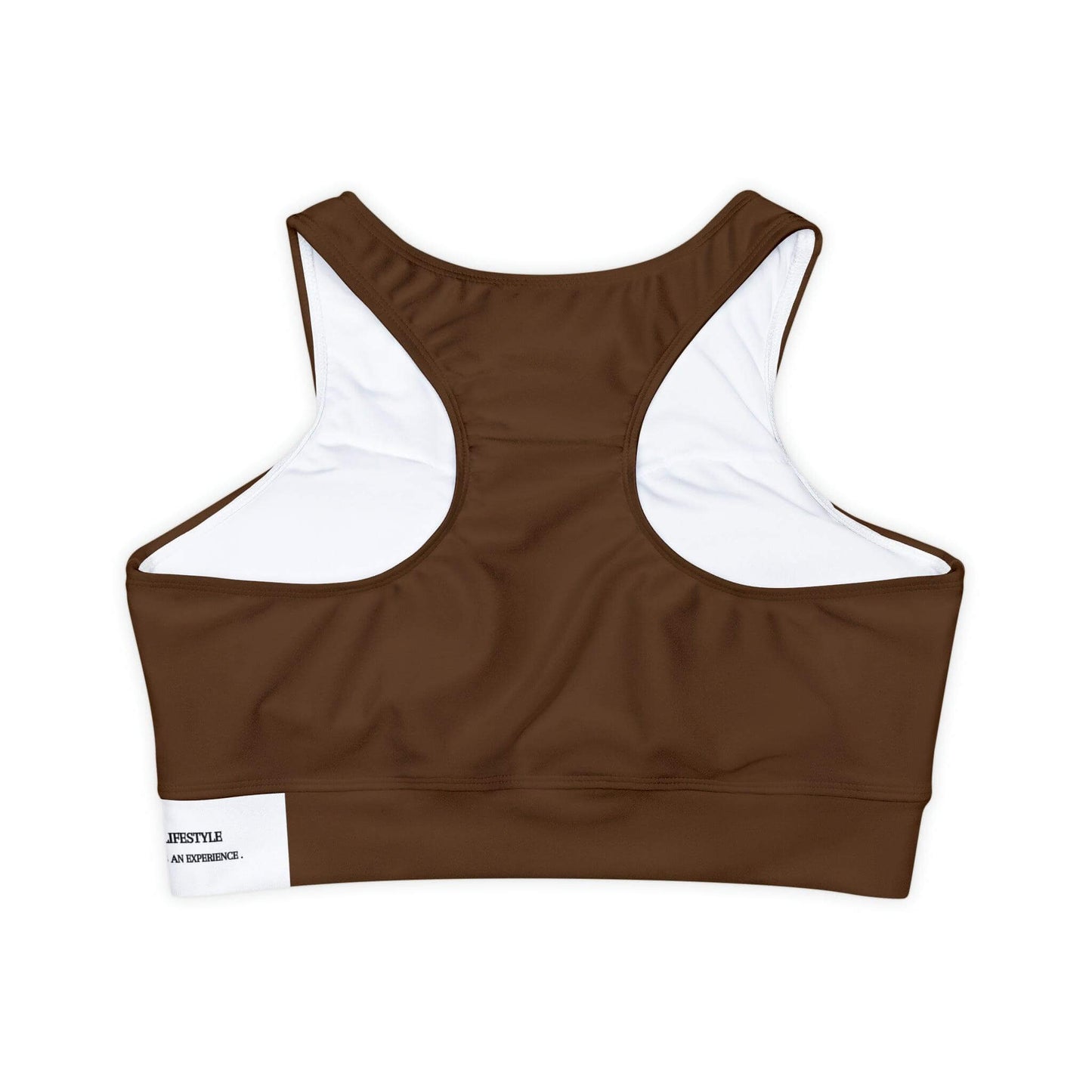 Fully Lined, Latte Padded Sports Bra - COFFEEBRE