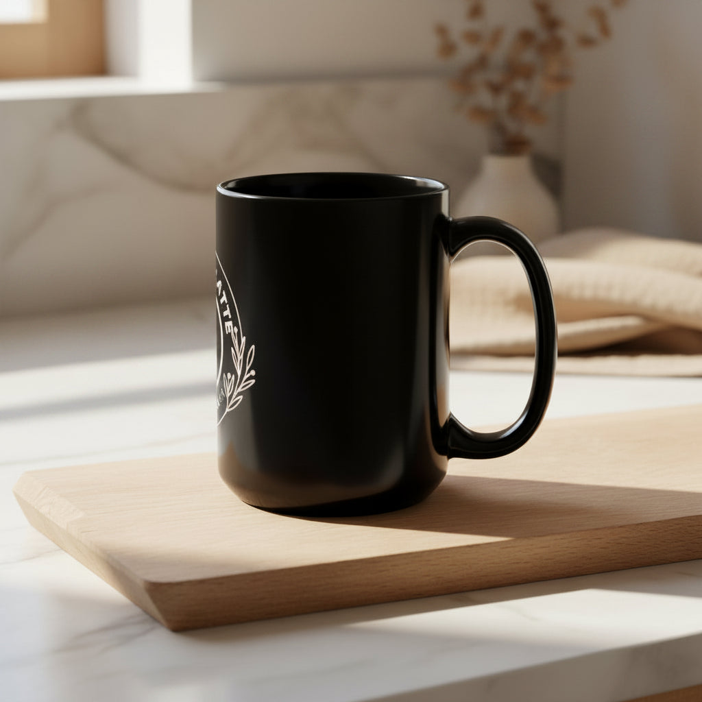 I Love You a Latte Black Funny Coffee Mug - COFFEEBRE