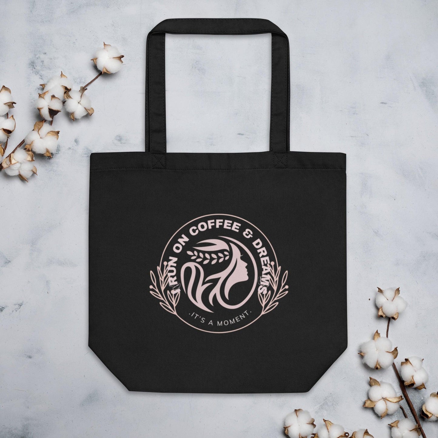 I Run on Coffee and Dream Shopping Eco Tote Bag - COFFEEBRE