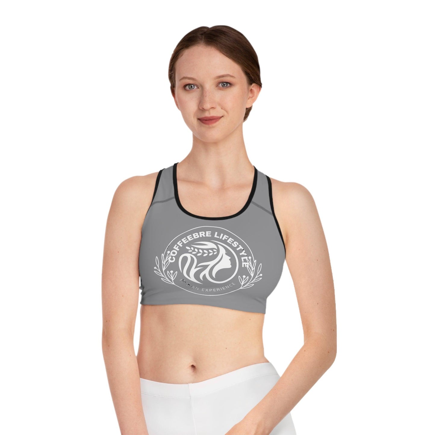 Lifestyle Grey Sports Bra - COFFEEBRE
