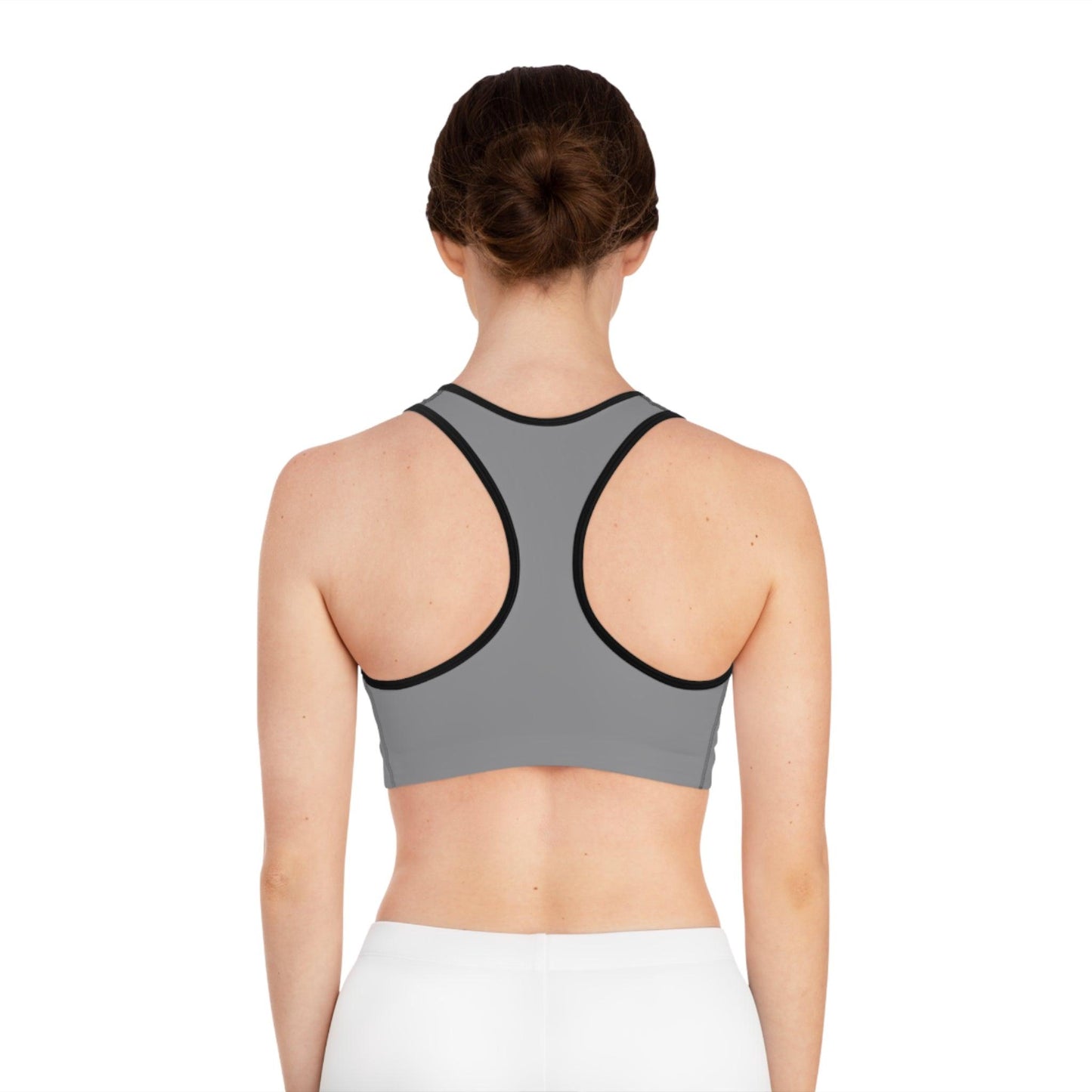 Lifestyle Grey Sports Bra - COFFEEBRE