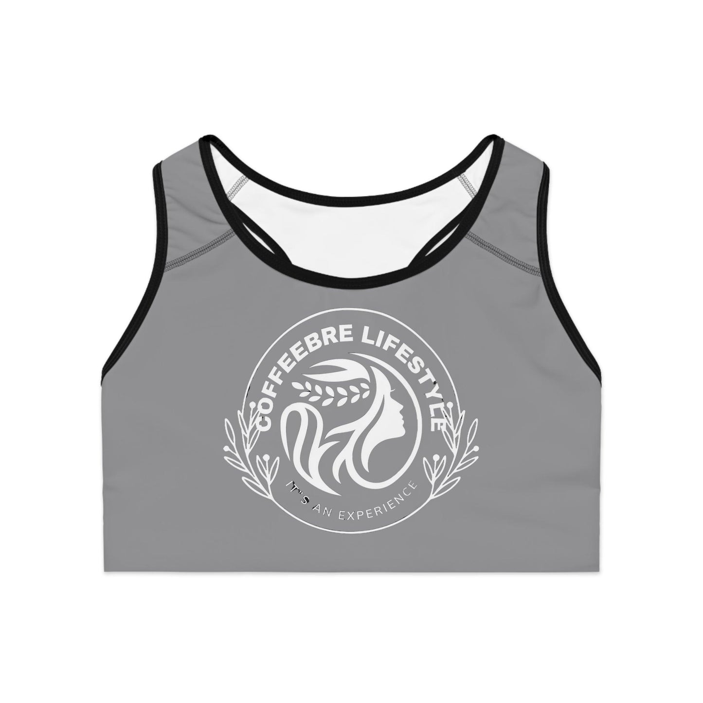 Lifestyle Grey Sports Bra - COFFEEBRE