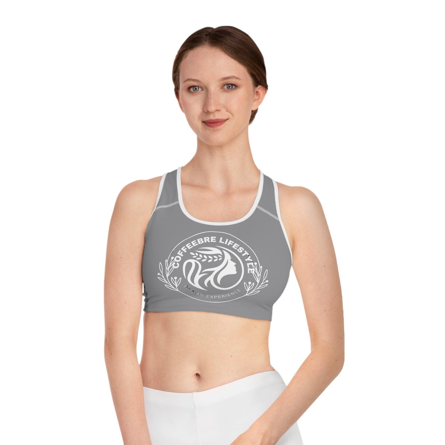 Lifestyle Grey Sports Bra - COFFEEBRE