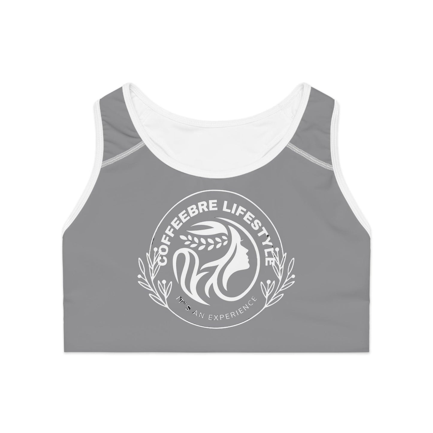 Lifestyle Grey Sports Bra - COFFEEBRE