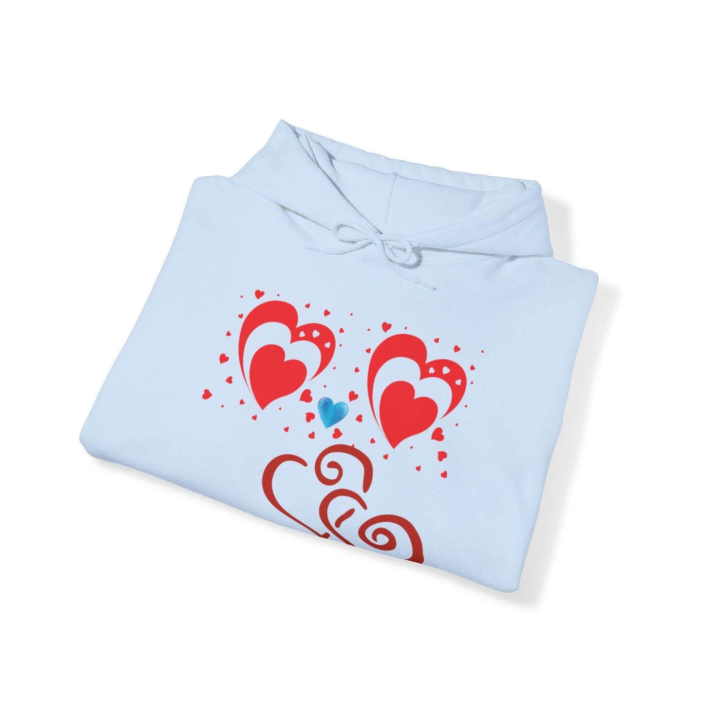Love Heart Hooded Sweatshirt - COFFEEBRE