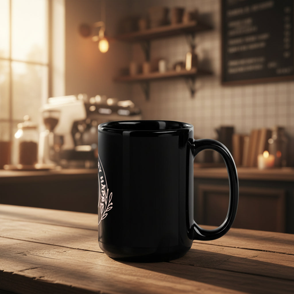 Luxury Funny Black Glossy Coffee Mug Gift - COFFEEBRE