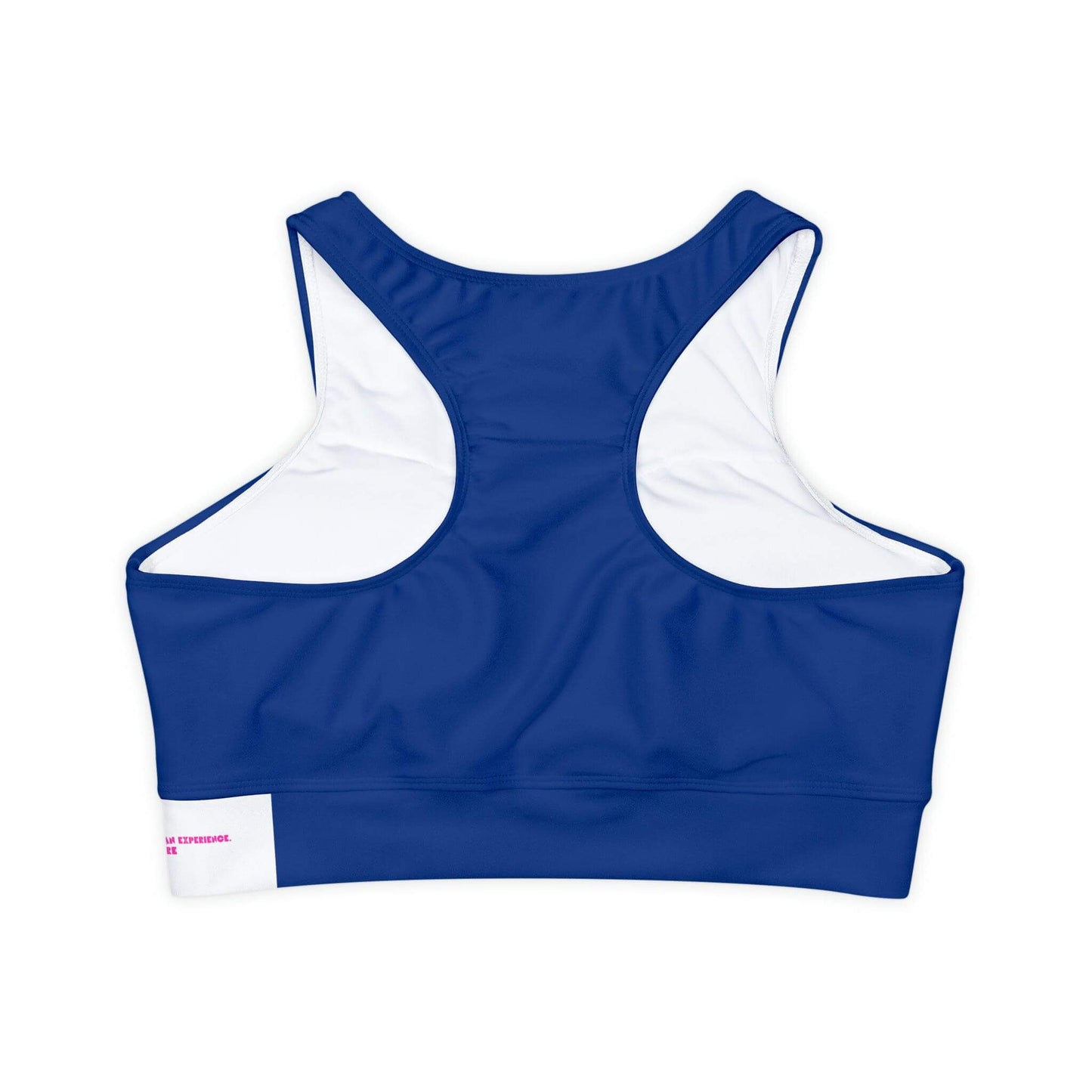 Navy Blue Fully Lined, Padded Sports Bra - COFFEEBRE