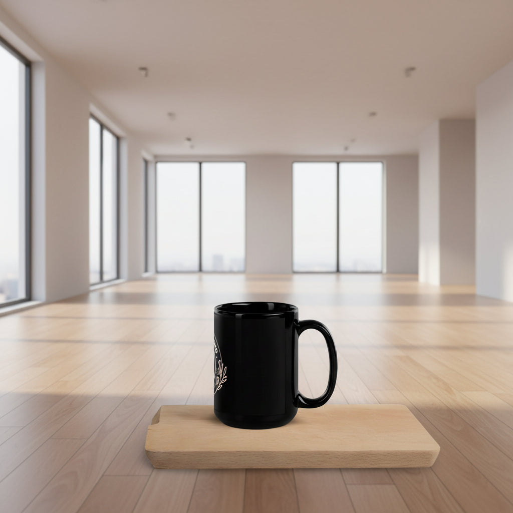 Black Glossy Coffee Mug For Coffee Drinker - COFFEEBRE