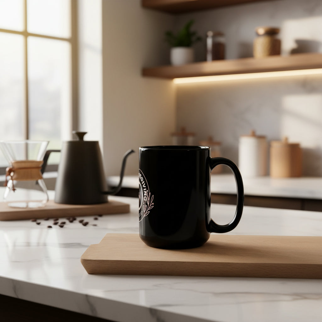 Luxury Black Glossy Mug For Thanksgiving - COFFEEBRE