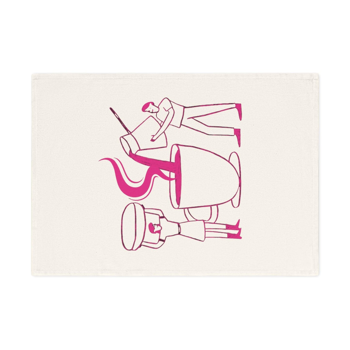 Pink Design Organic Eco-Friendly Cotton Tea Towel