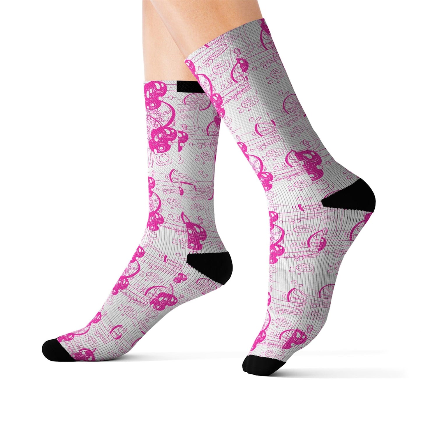 Pink Gin Cocktail Socks Gift