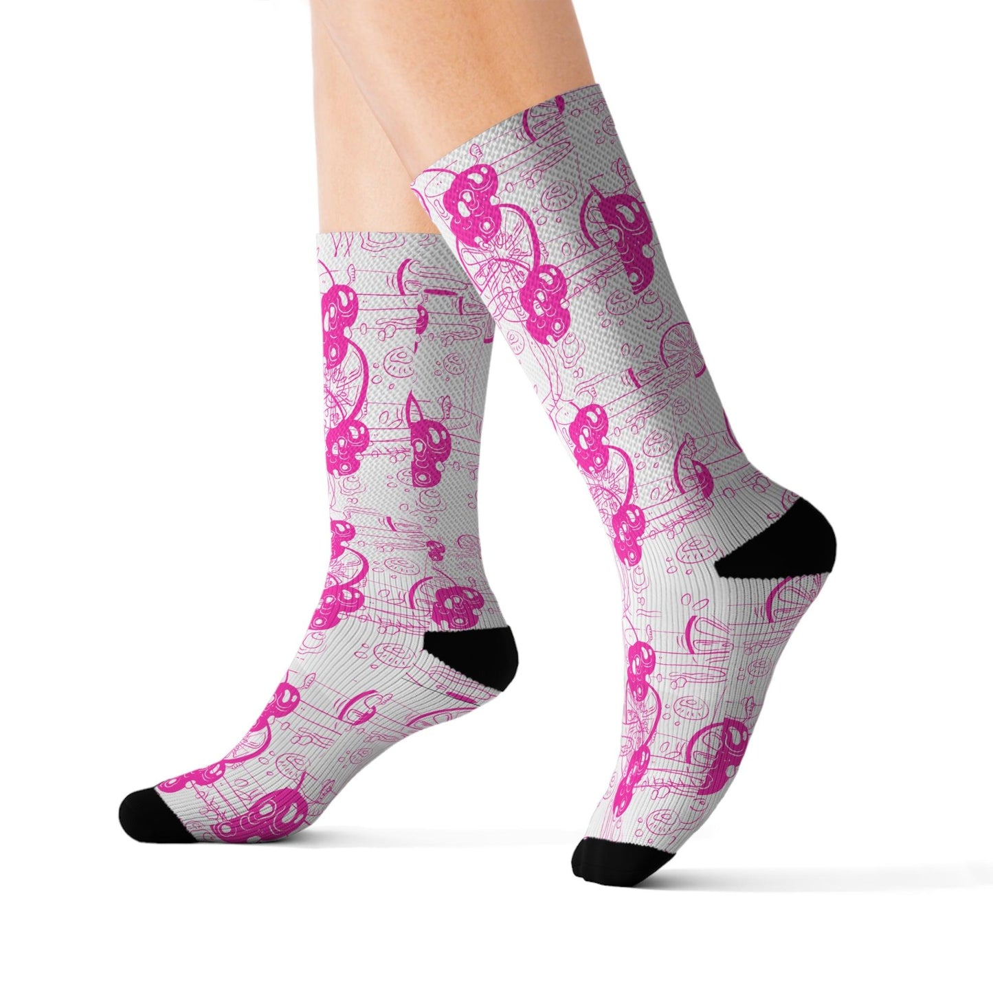 Pink Gin Cocktail Socks Gift
