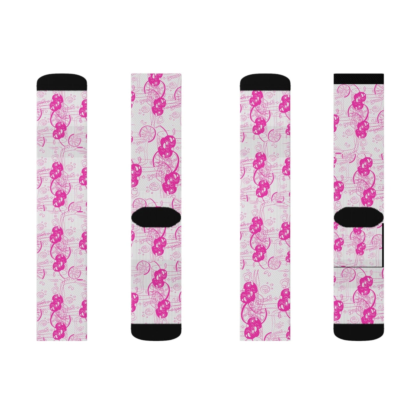 Pink Gin Cocktail Socks Gift