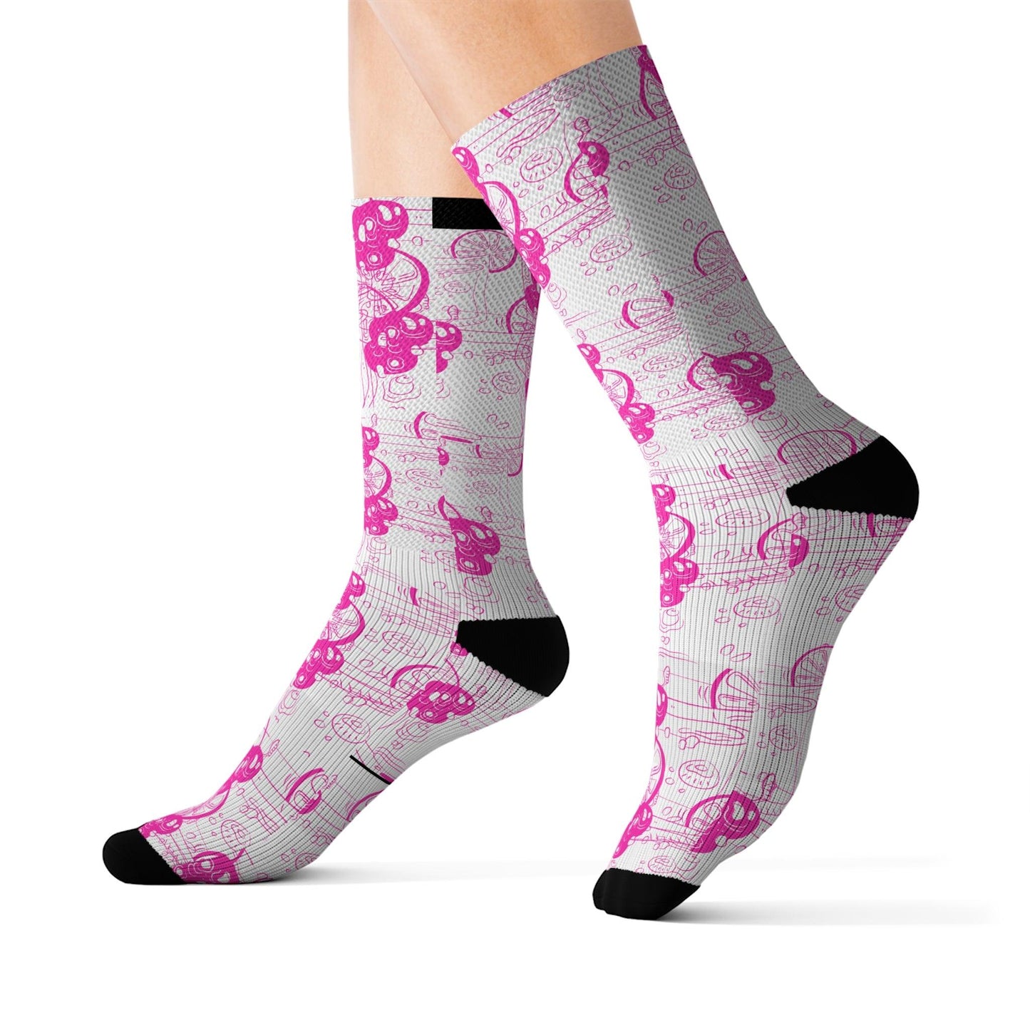 Pink Gin Cocktail Socks Gift