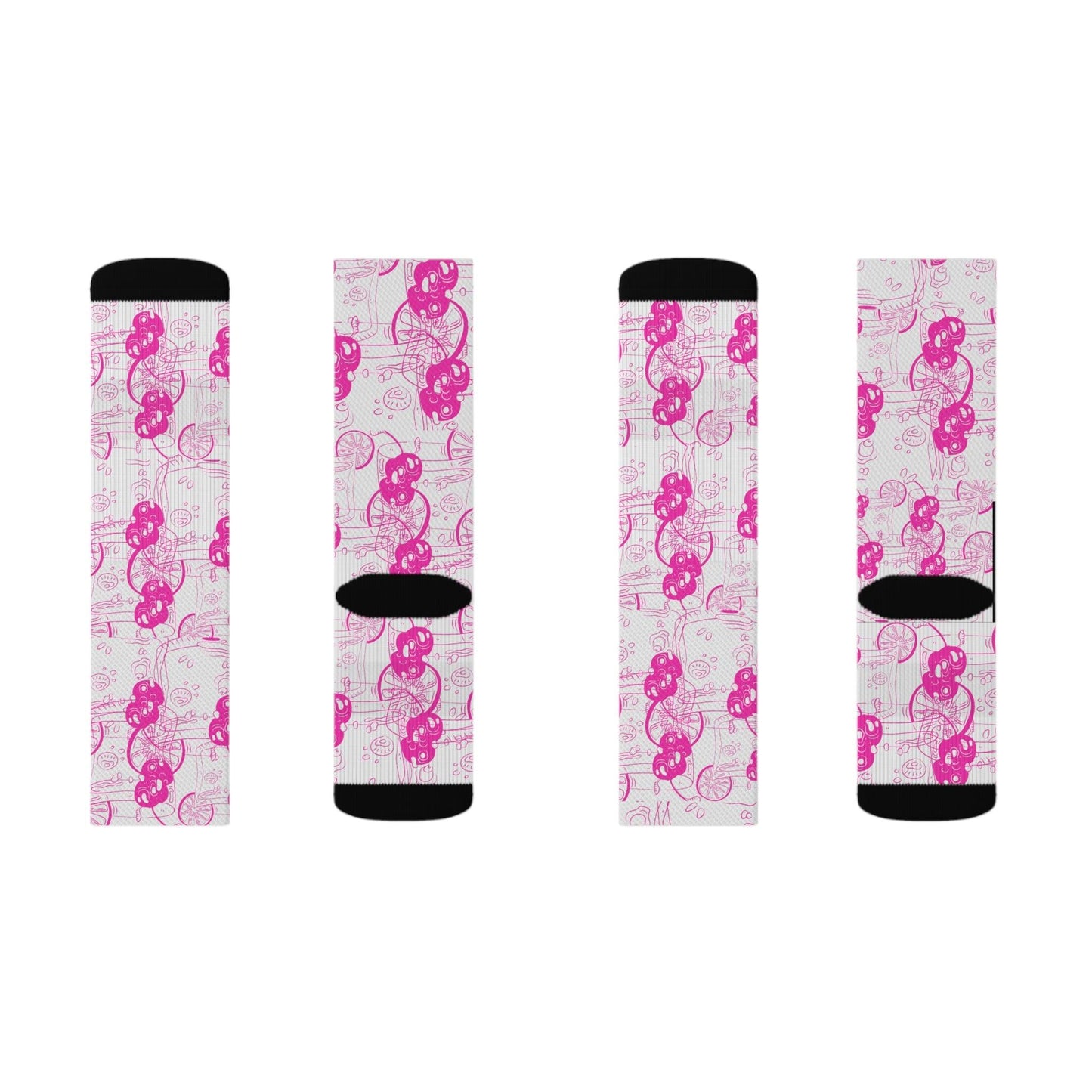 Pink Gin Cocktail Socks Gift