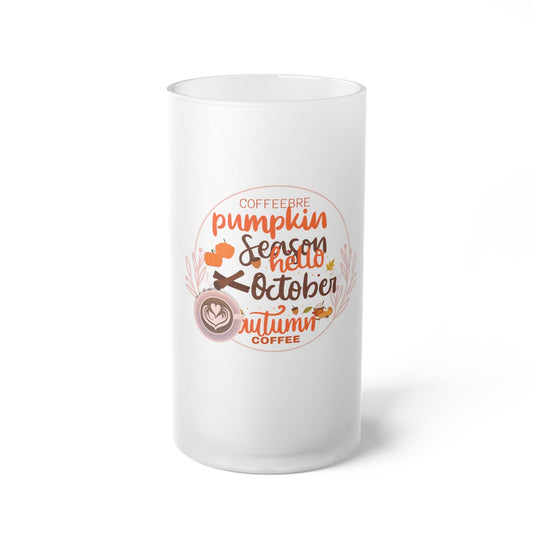 Pumpkin Frosted Glass Latte Mug - COFFEEBRE