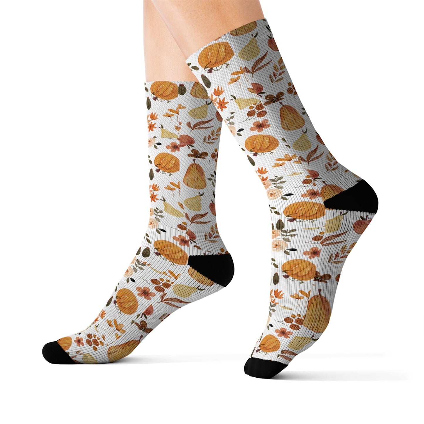 Pumpkin Spice Floral Socks Gift