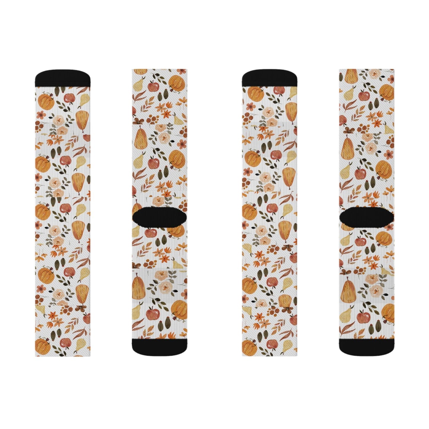 Pumpkin Spice Floral Socks Gift