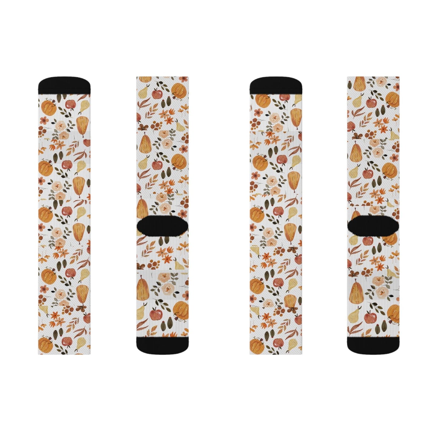 Pumpkin Spice Floral Socks Gift
