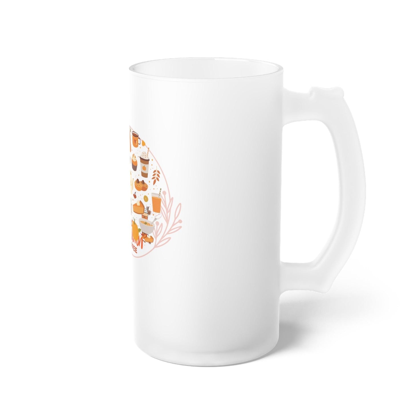 Pumpkin Spice Frosted Glass Latte Mug - COFFEEBRE