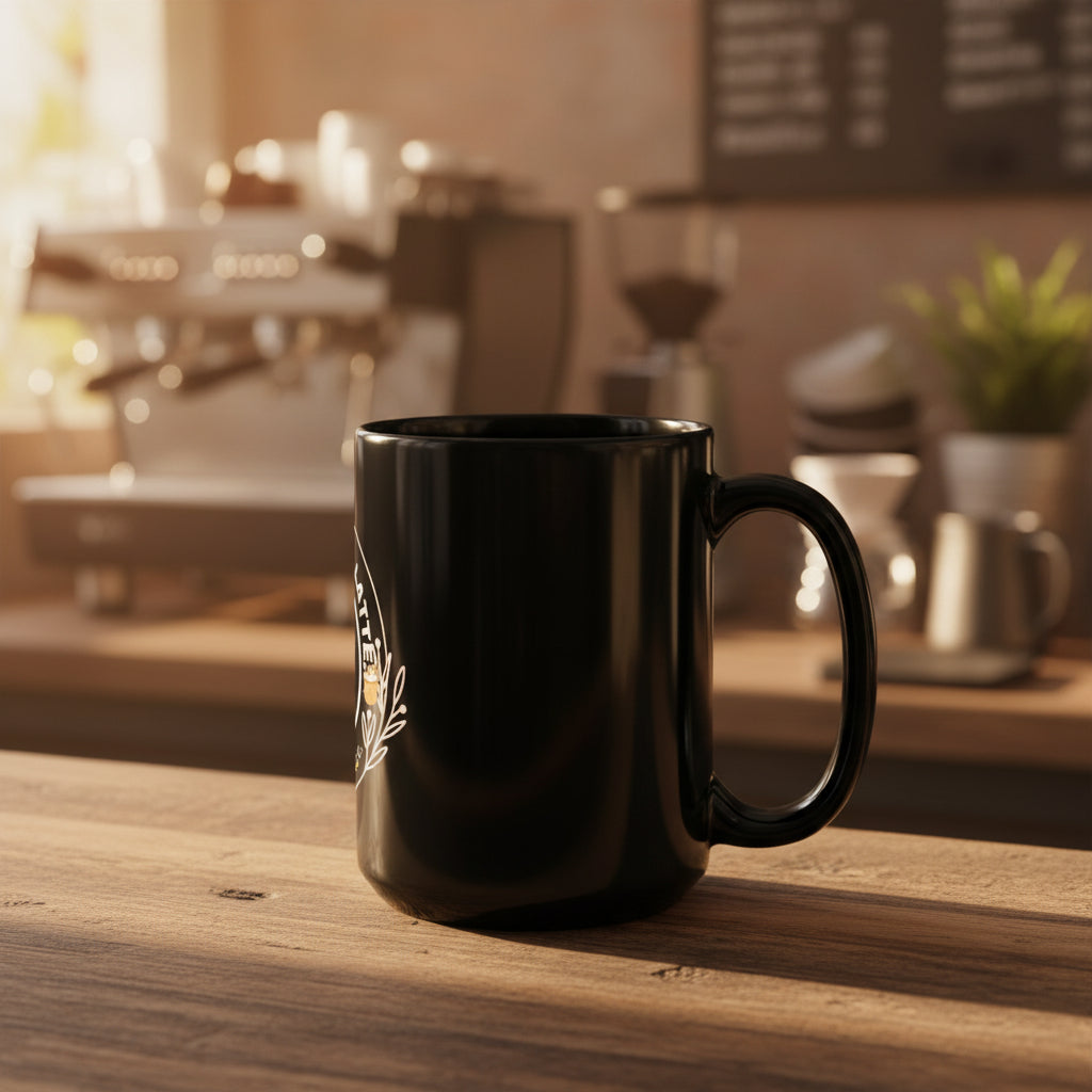 Pumpkin Spice Latte Black Glossy Mug - COFFEEBRE