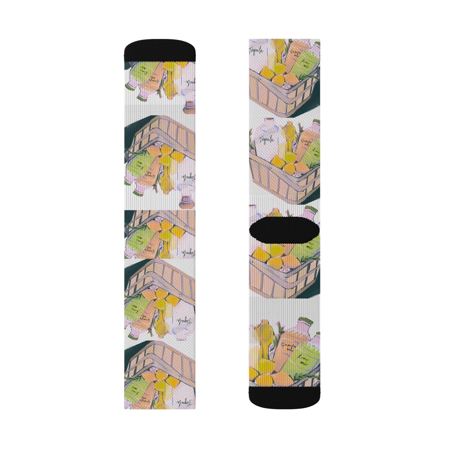 Tequila Cocktail Mist and Fruit Basket Socks Gift