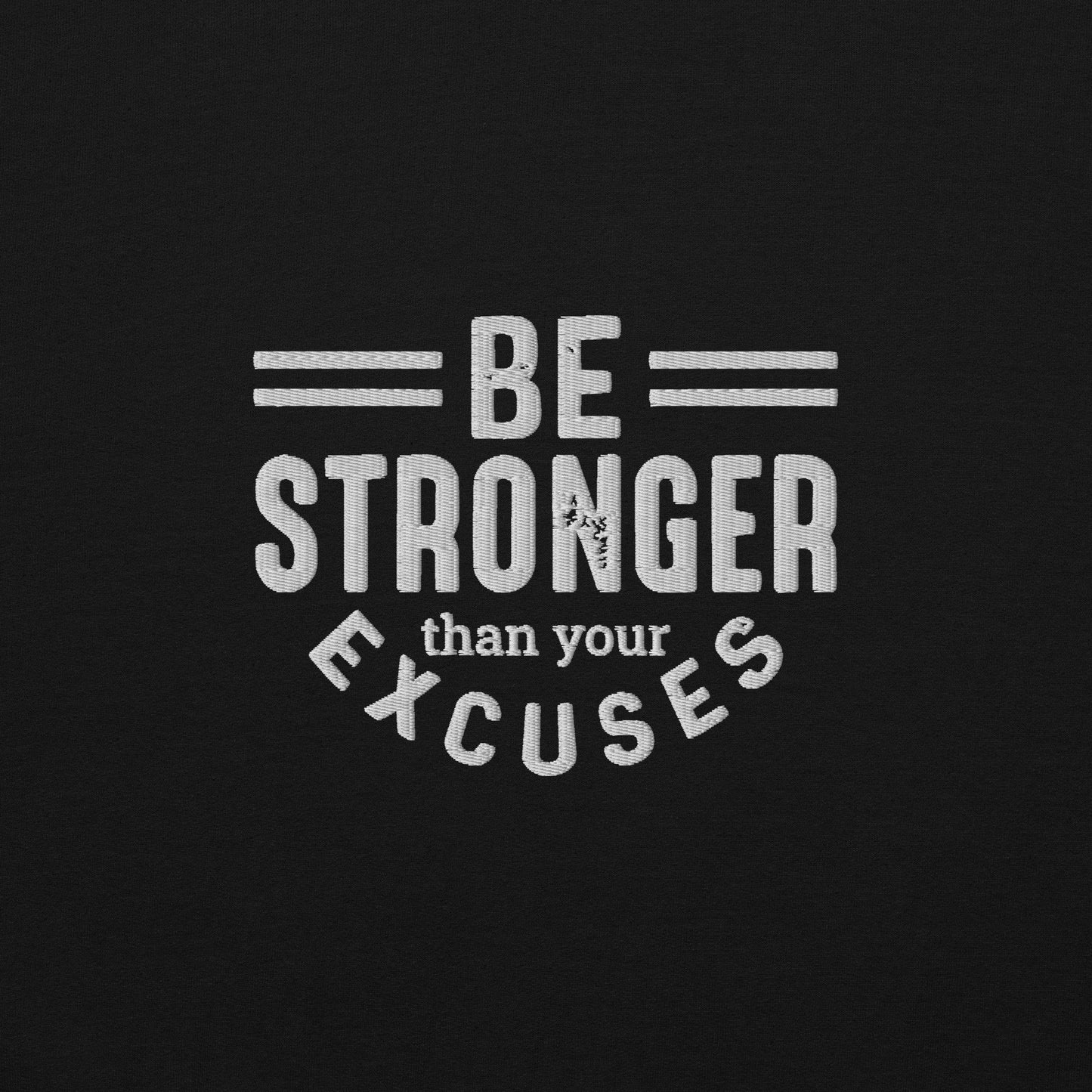 Be Stronger Embroidered Fitness Sweatshirt - COFFEEBRE