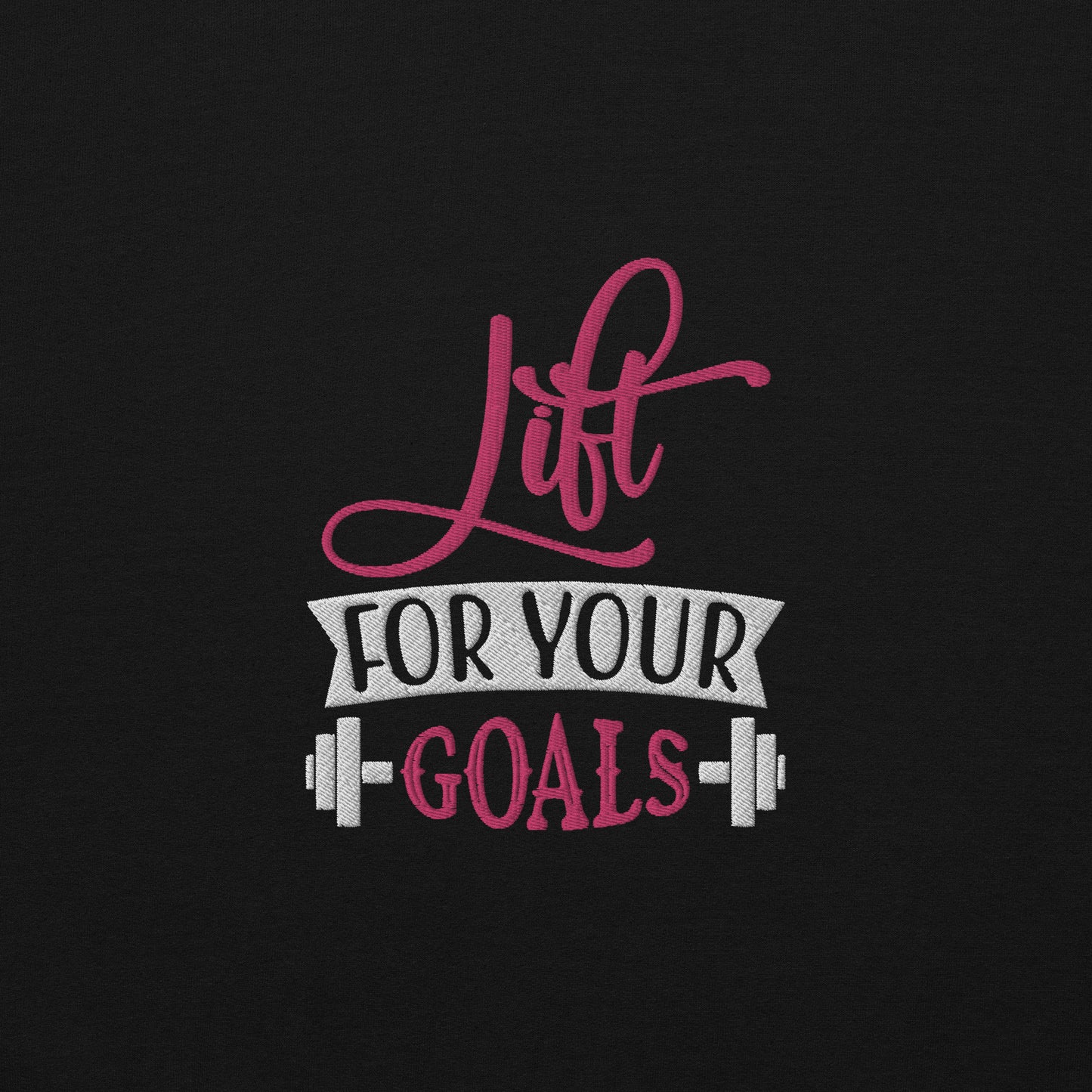 Lift For Goals Embroidered Fitness Sweatshirt - COFFEEBRE