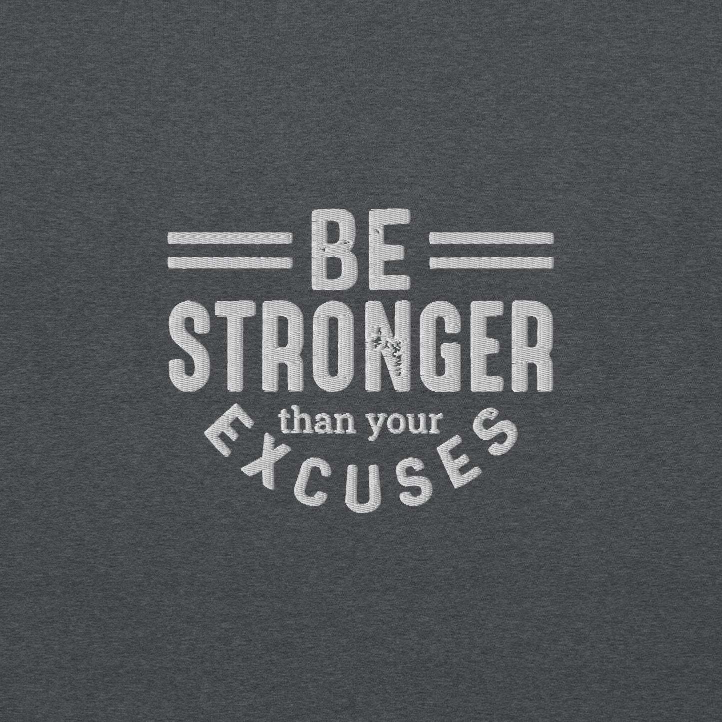 Be Stronger Embroidered Fitness Sweatshirt - COFFEEBRE