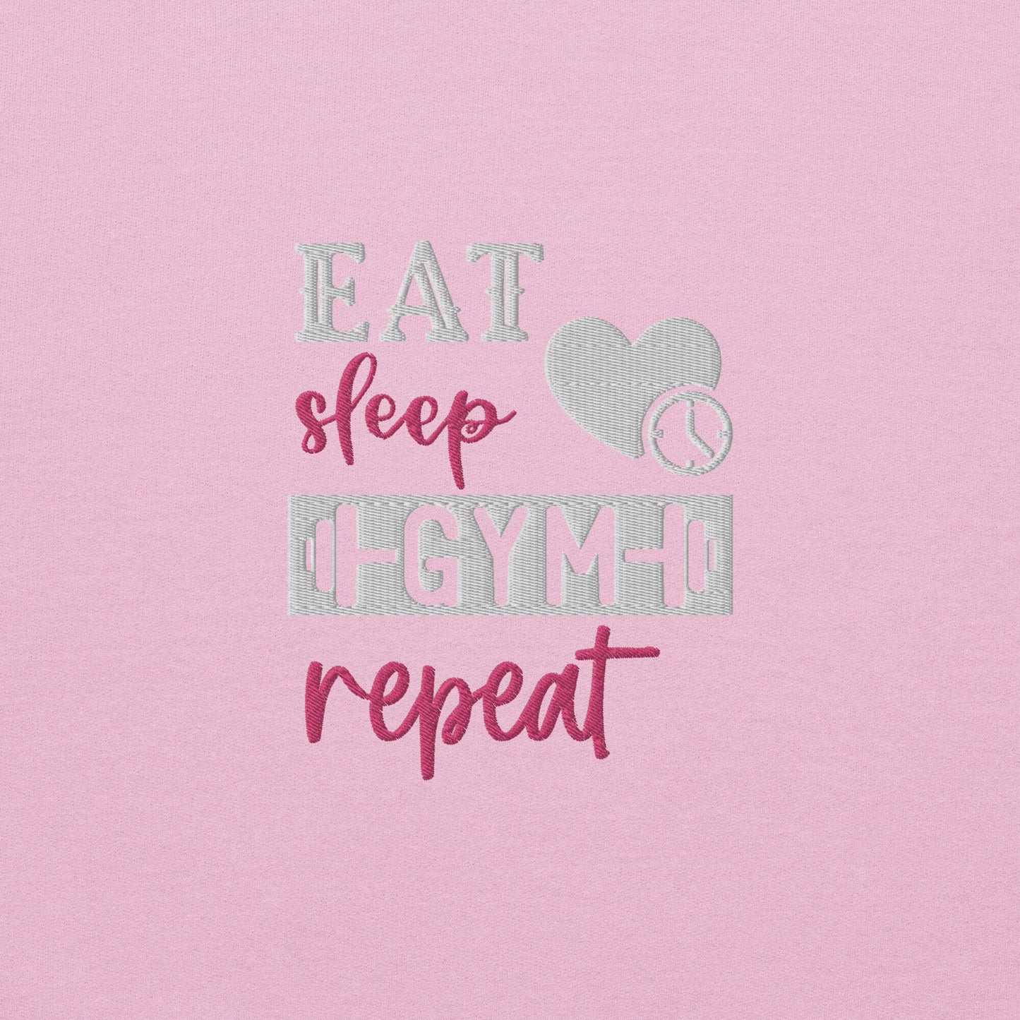 Eat Gym Sleep Repeat Embroidered Sweatshirt - COFFEEBRE