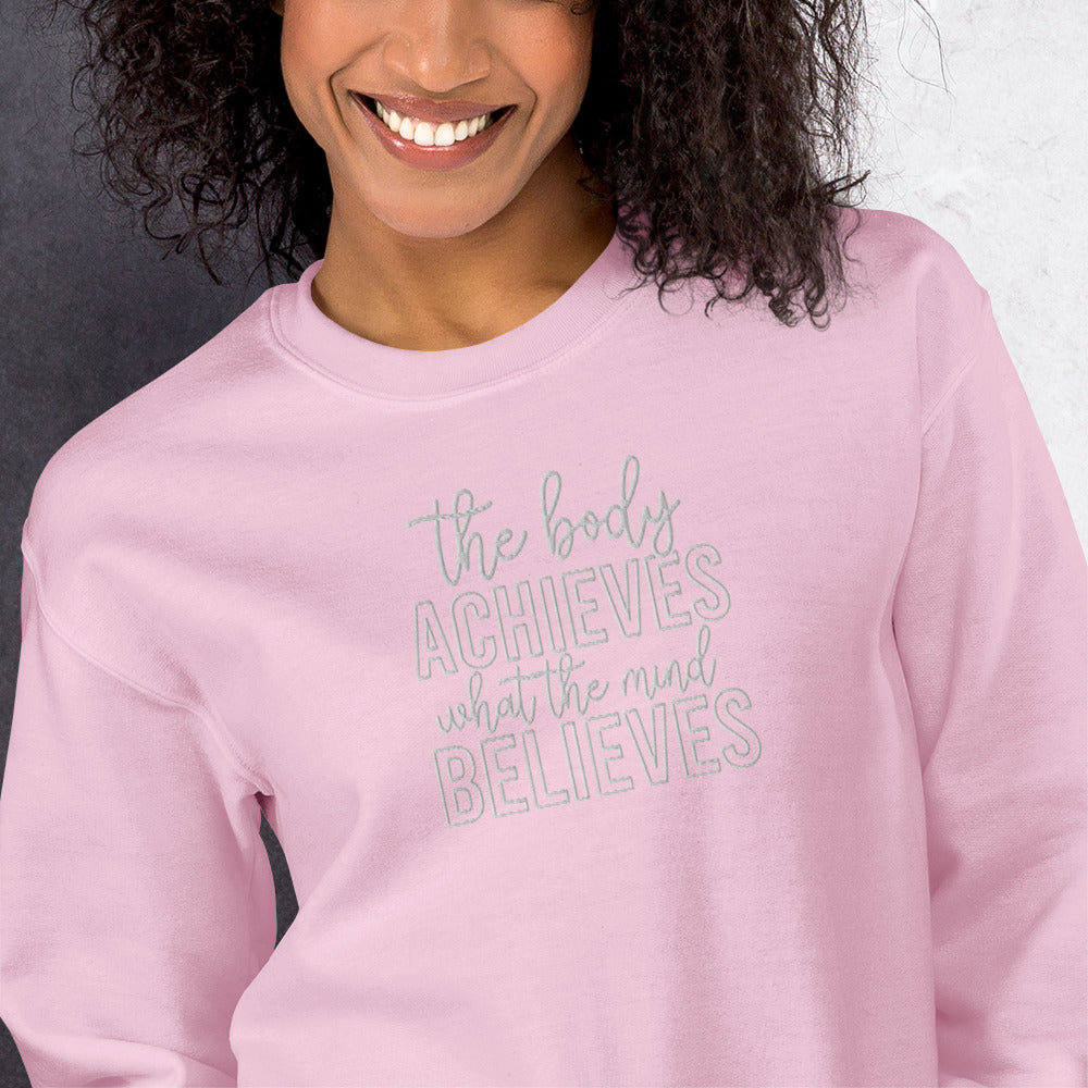 Athletic Embroidered Fitness Sweatshirt - COFFEEBRE