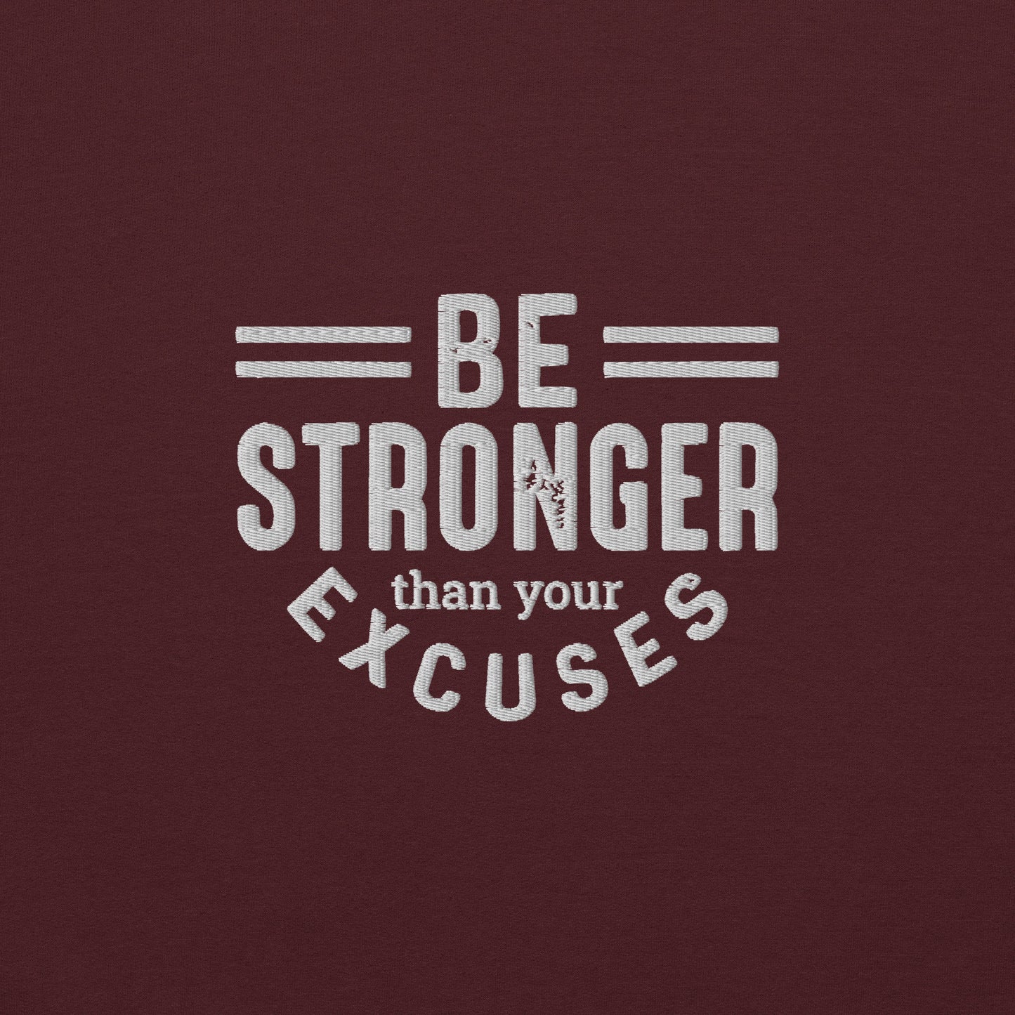 Be Stronger Embroidered Fitness Sweatshirt - COFFEEBRE